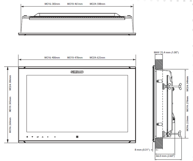 MONITOR,B&G,ZM19-T,TOUCH,HIGH BR