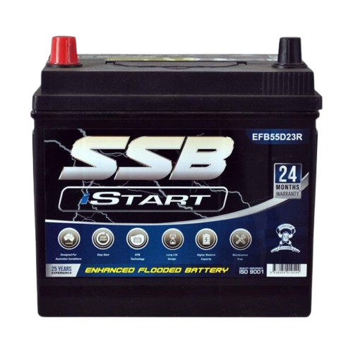 EFB Stop Start EFB55D23R  -  12Volts, 720CCA, 60Ah