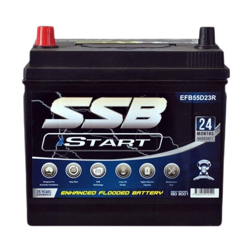 EFB Stop Start EFB55D23R  -  12Volts, 720CCA, 60Ah