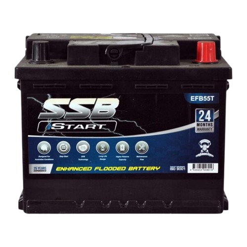 EFB Stop Start EFB55T  -  12Volts, 740CCA, 60Ah