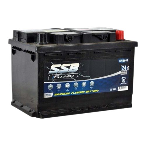 EFB Stop Start EFB66T  -  12Volts, 830CCA, 70Ah