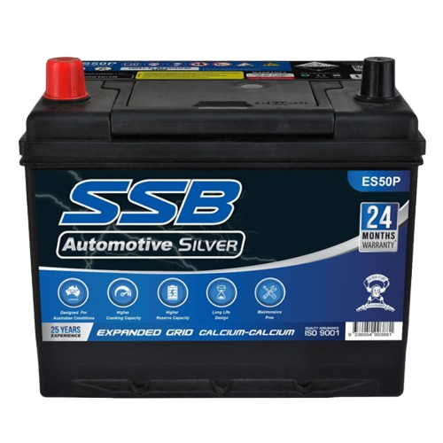 ES Silver Automotive ES50P  -  12Volts, 570CCA, 55Ah