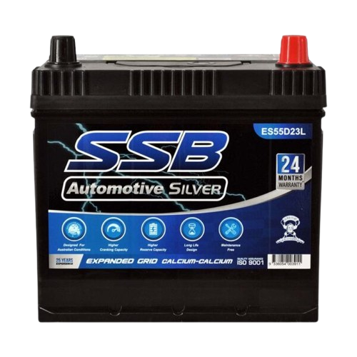 ES Silver Automotive ES55D23L  -  12Volts, 570CCA, 60Ah