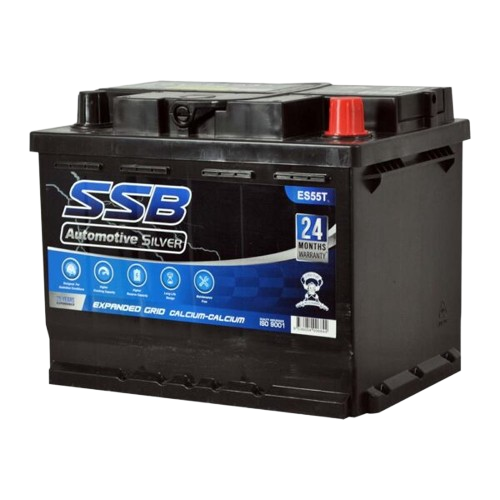 ES Silver Automotive ES55T  -  12Volts, 570CCA, 60Ah