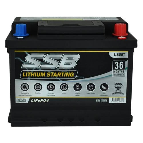 Lithium Starting LS55T  -  12.8Volts, 1400CCA, 60Ah