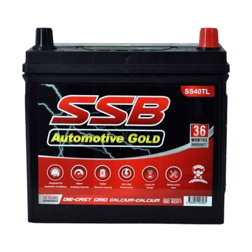 SS Automotive Gold SS40TL  -  12Volts, 520CCA, 40Ah