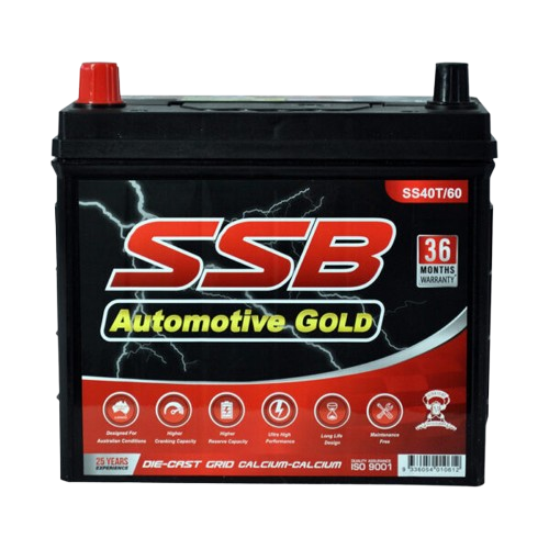 SS Automotive Gold SS40T/60  -  12Volts, 520CCA, 40Ah