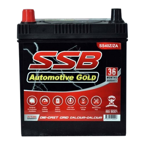 SS Automotive Gold SS40Z/ZA  -  12Volts, 400CCA, 32Ah