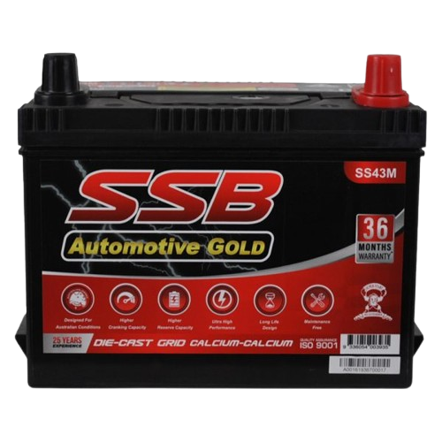 SS Automotive Gold SS43M  -  12Volts, 450CCA, 35Ah