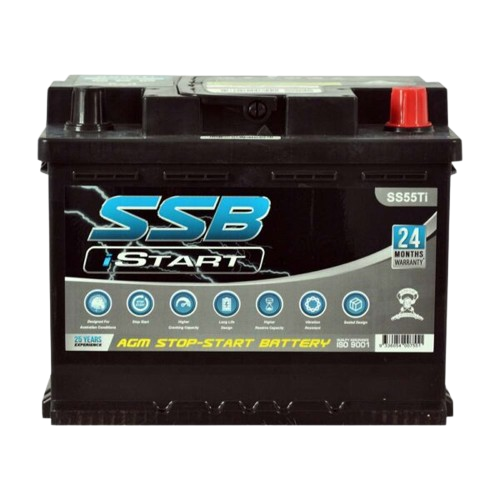 SSTi punch plate SS55Ti  -  12Volts, 750CCA, 60Ah