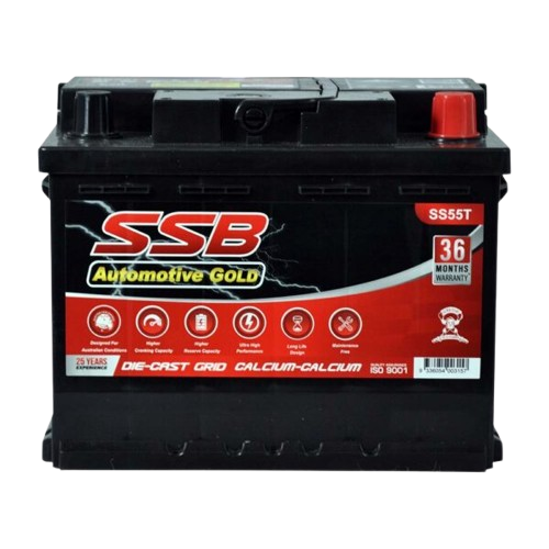 SS Automotive Gold SS55T  -  12Volts, 720CCA, 55Ah