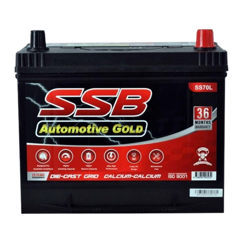 SS Automotive Gold SS70L  -  12Volts, 750CCA, 65Ah