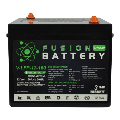 Fusion Lithium Deep Cycle V-LFP-12-160  -  12Volts, 160Ah