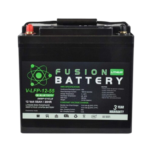 Fusion Lithium Deep Cycle V-LFP-12-55  -  12Volts, 55Ah