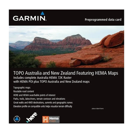 microSD™/SD™ card:TOPO Australia & New Zealand Featuring HEMA