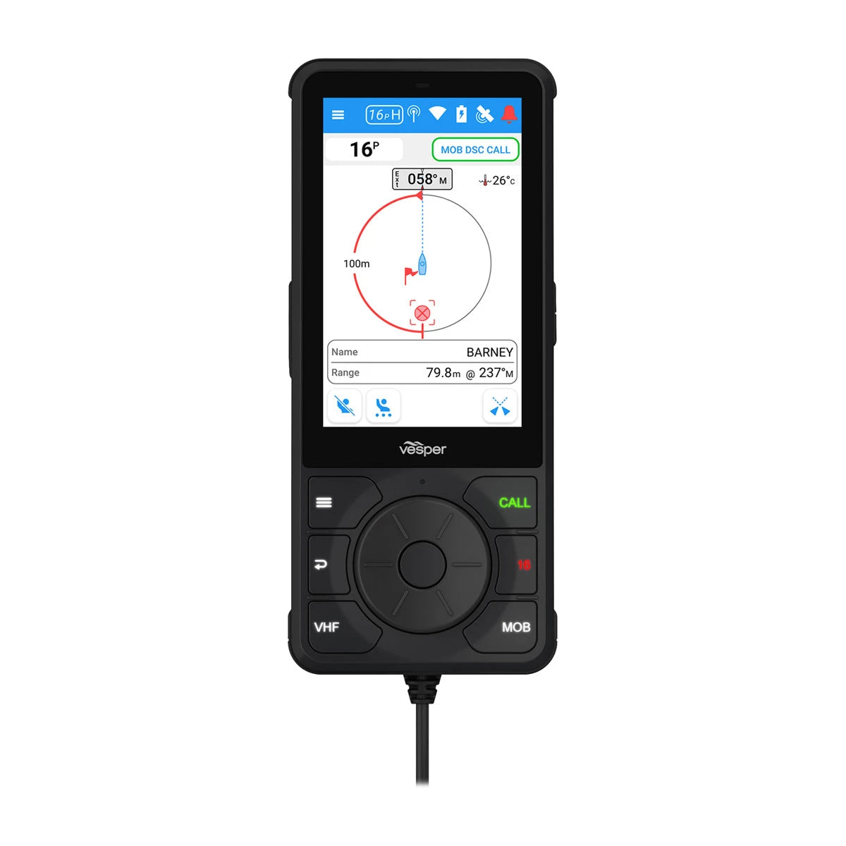 Garmin Cortex® H1 and H1P Handsets Tethered Handset - 010-02816-00