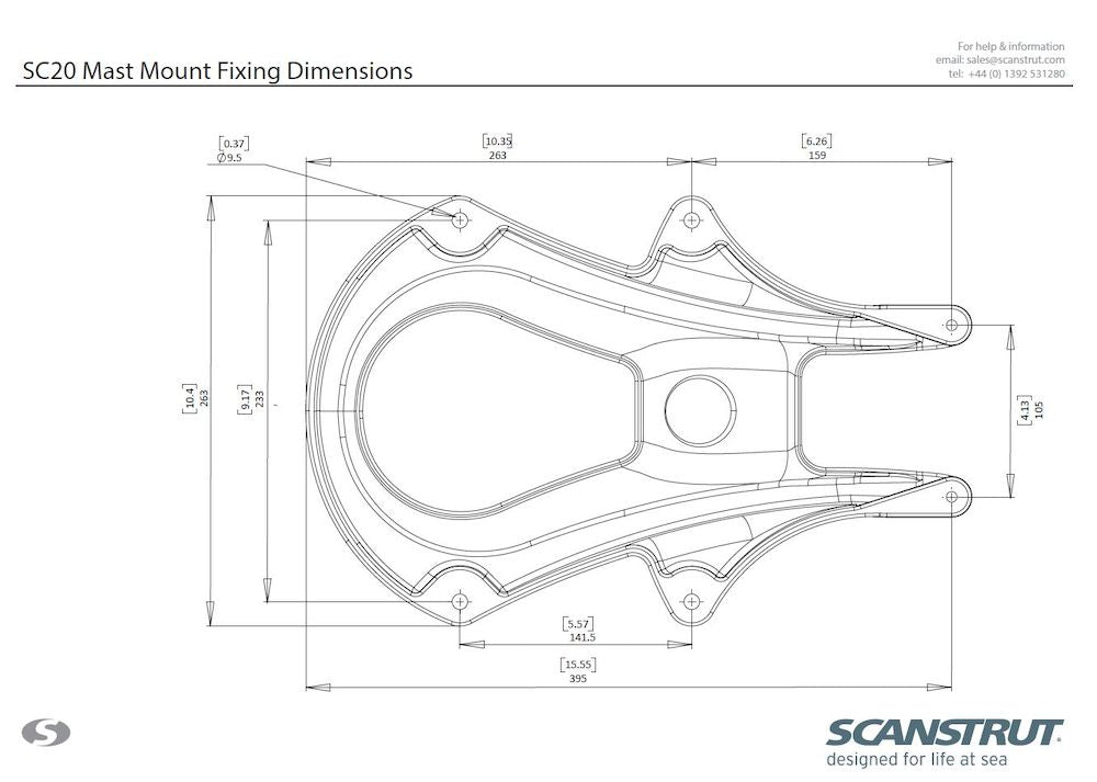 SC20 Mast Mount for HALO 20/20+