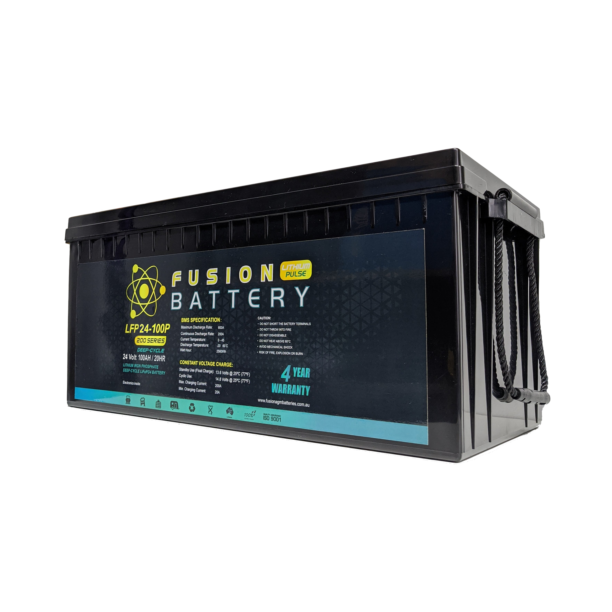 Fusion Pulse 24v 100Ah Lithium Battery – MarineBatteryCo.